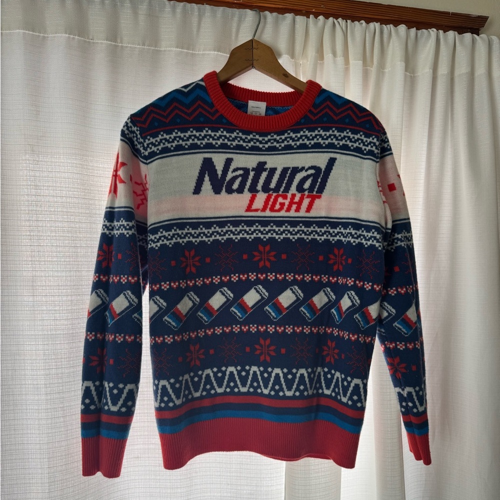 Holiday Crewneck Sweater - Red and Blue